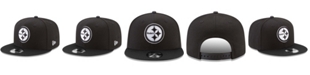 New Era Men's Black Pittsburgh Steelers B-Dub 9Fifty Adjustable Hat